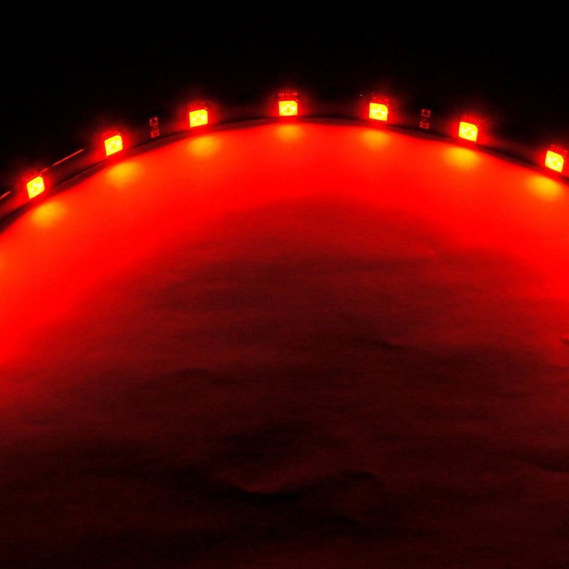 SOCAL-LED LIGHTING 30cm 12" Red Flexible LED Strips High Power Bright 5050 12 SMD Car DRL Under Dash Accent Light, Waterproof, Cuttable, Pack of 2 - Image 4